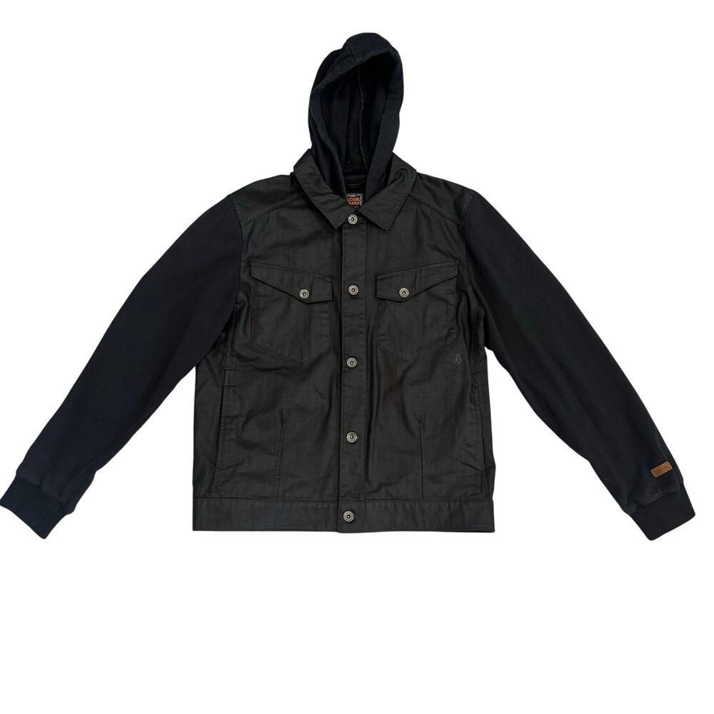 Volcom Hooded Canvas Jacket Men XL Black